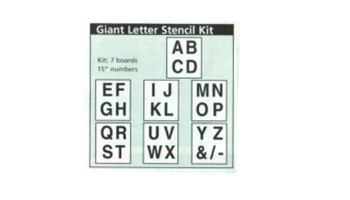 Giant Letter Stencil Kit